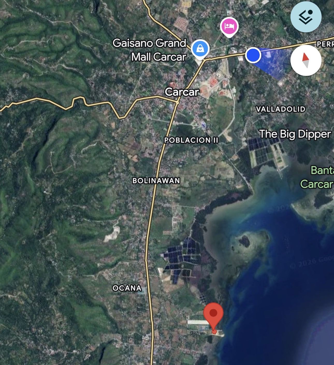 Map showing Severa Boutique Resort location in Ocaña, Carcar City, Cebu — tap to open in Google Maps